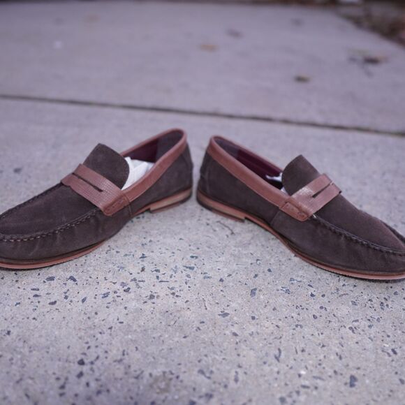 Silver Street London Men's 9 Ancona Suede Penny Loafers Articuno Aladdin - Picture 9 of 10